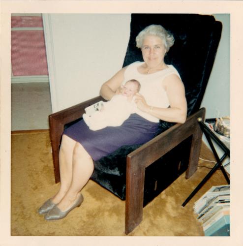 1968-09-Trudy & 1st Grandson Chris